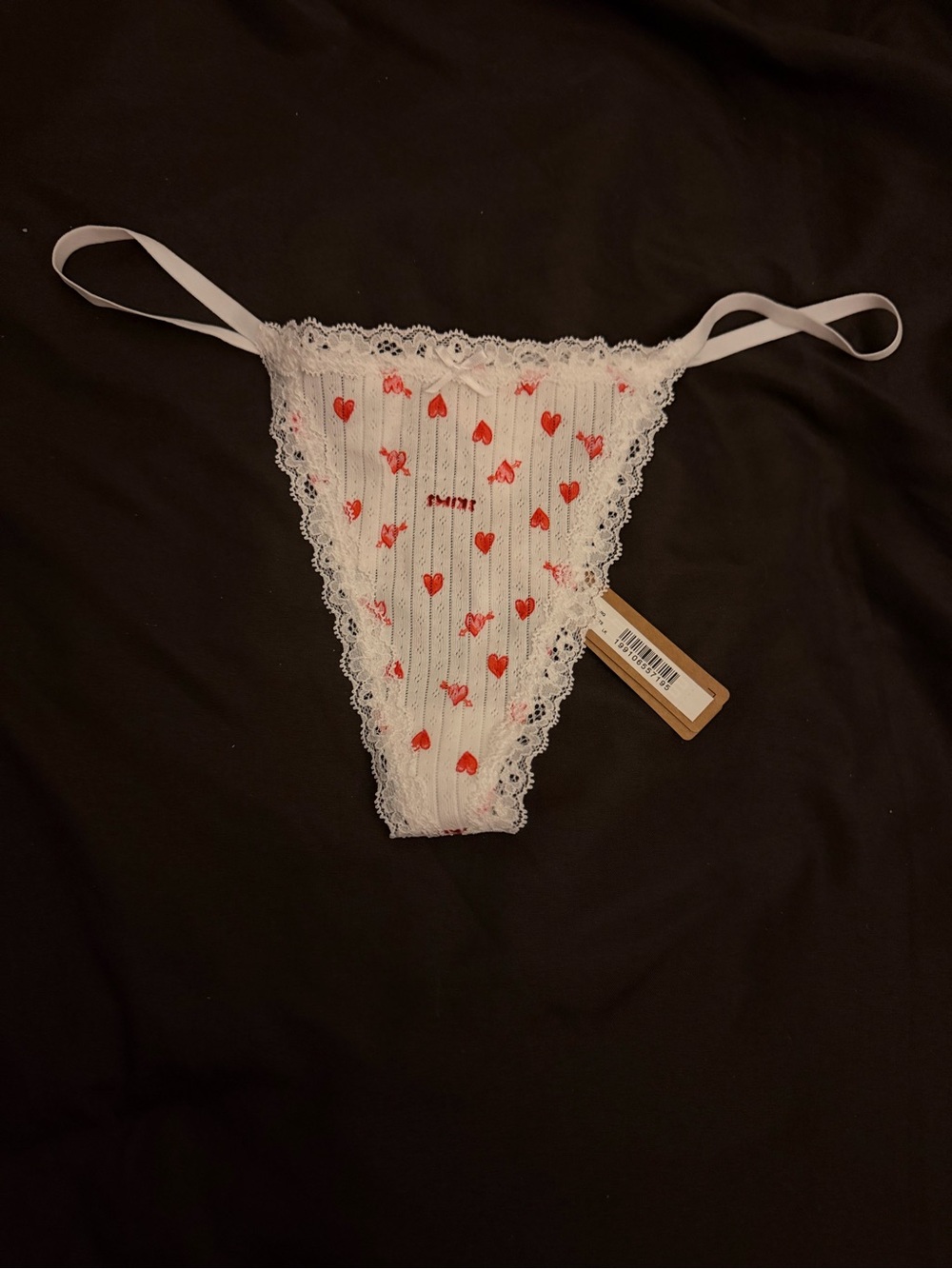 SKIMS Lightweight Cotton Pointelle Thong